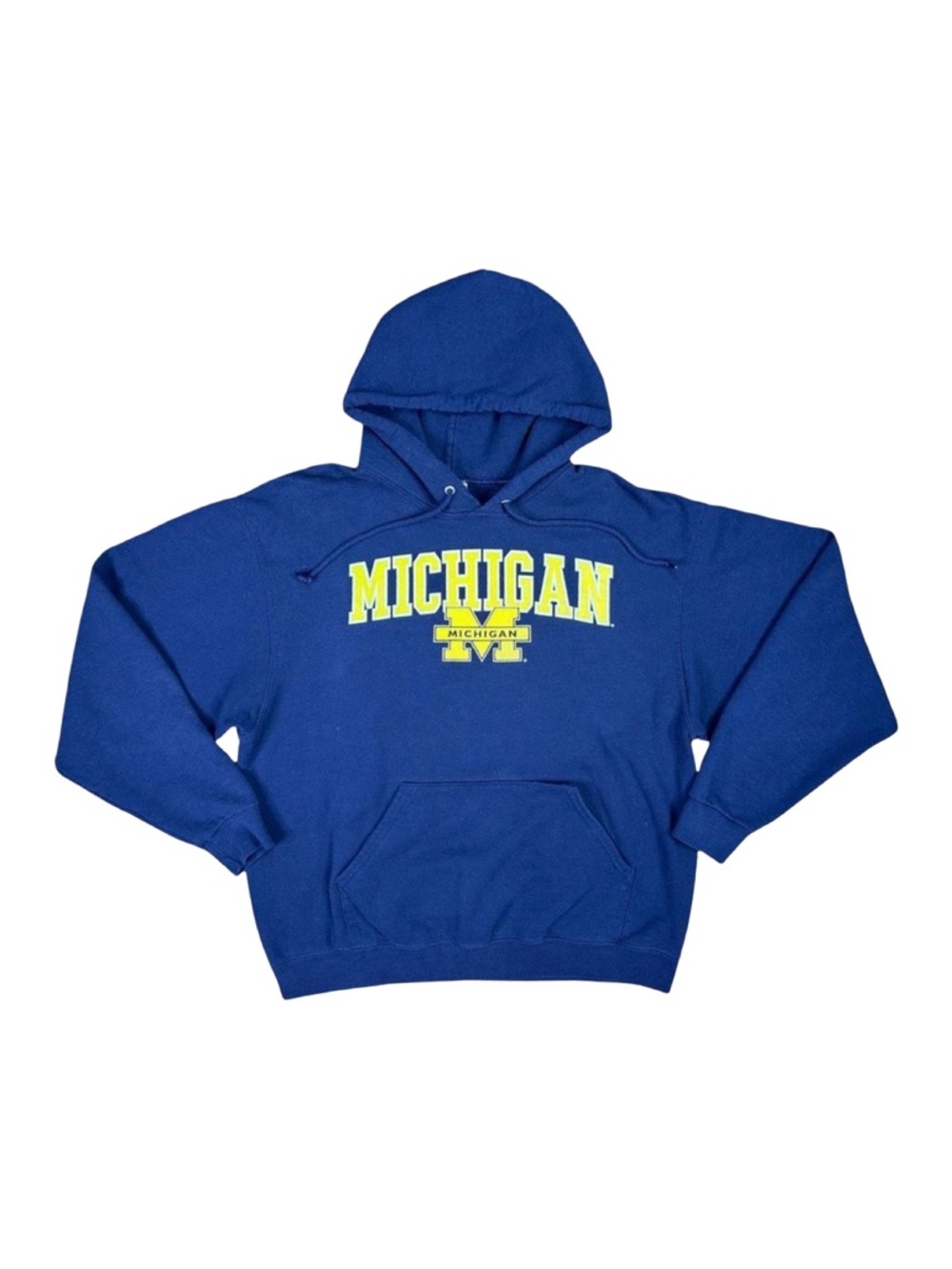 Vintage Jerzees University of Michigan Pullover Hoodie - Size Large